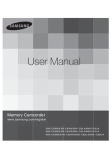Samsung SMX C 20 manual. Camera Instructions.